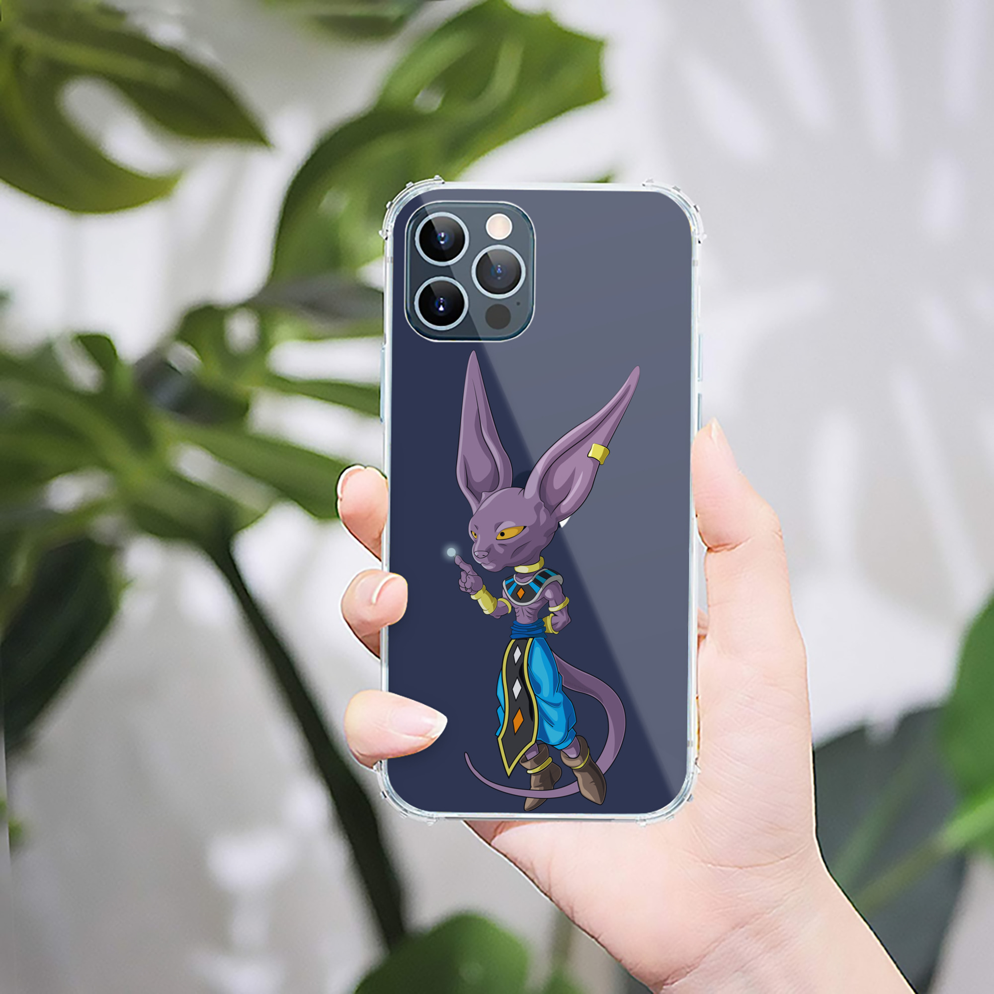 （画像用） ドラゴンボール ビルス 破壊神ビルス DRAGON BALL Beerus Birusu 【iPhone 12シリーズ対応】透明スマホケース（クリアソフトケース）
